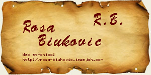 Rosa Biuković vizit kartica